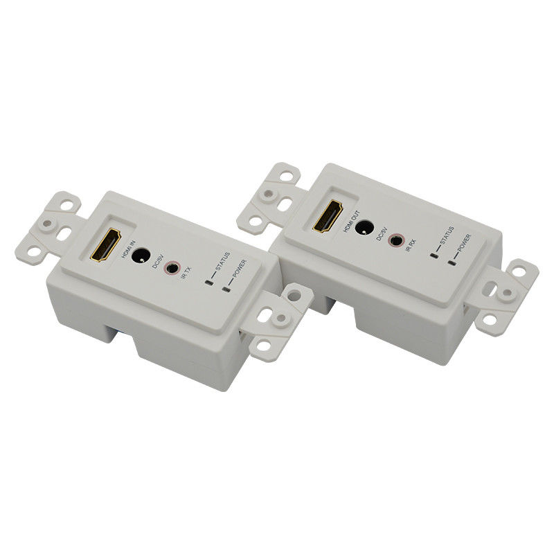 60m HDMI Wall Plate Extender Over Single Cat5e Cat 6 به Hdmi Extender پشتیبانی از 3D IR
