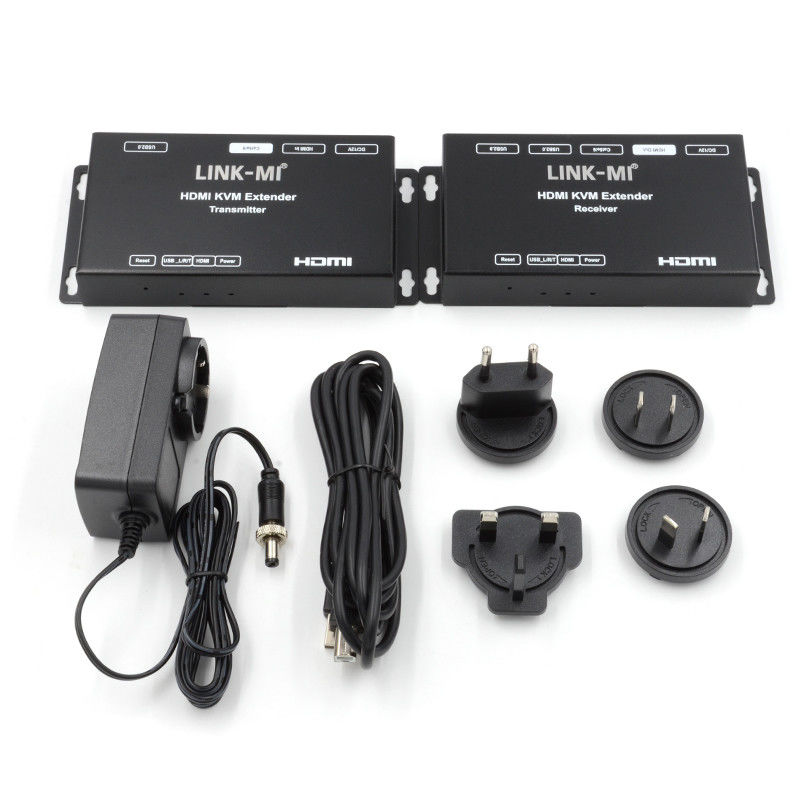 50M HDMI USB KVM Extender Up 50m 100m پشتیبانی دوگانه POC USB20
