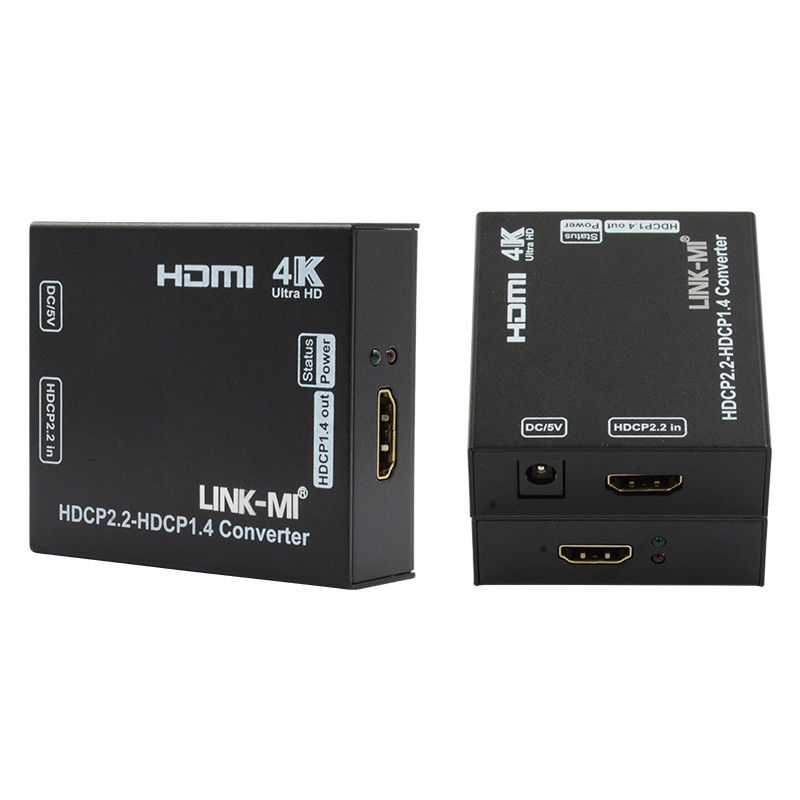 HDTV DTV Hdcp به HDMI کنورتر HDCP 2.2 به 1.4 کنورتر پشتیبانی از 4K 3D CEC