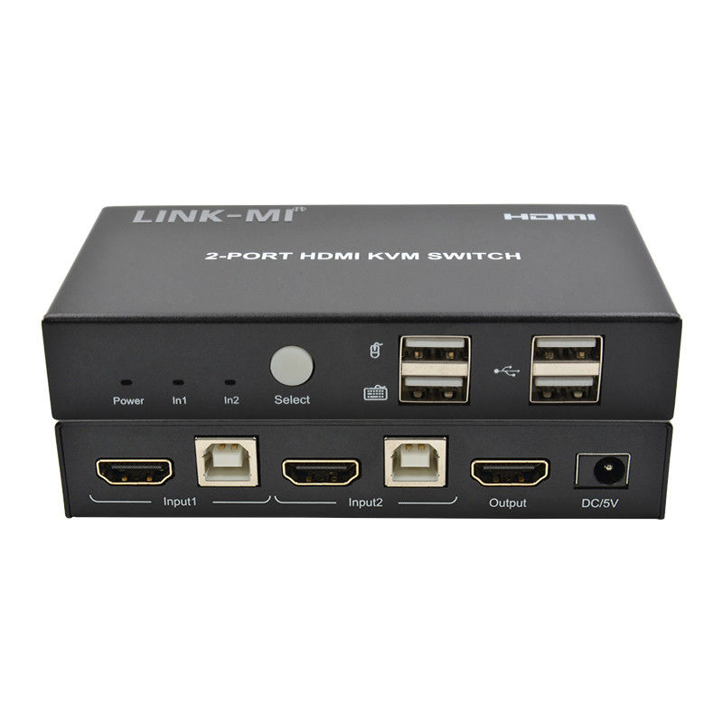 4K 2Port HDMI KVM سوئیچ پشتیبانی 4K 30Hz پورت USB نوع B