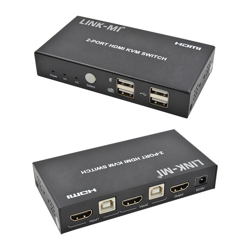 4K 2Port HDMI KVM سوئیچ پشتیبانی 4K 30Hz پورت USB نوع B