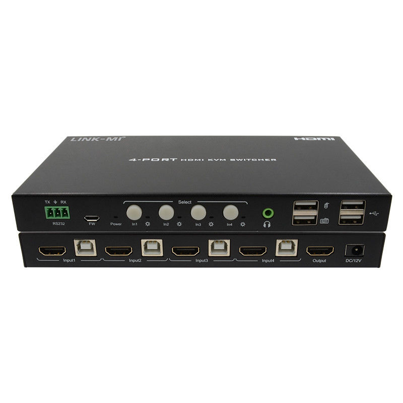 HDCP2.2 1.4 4K KVM Switch HDMI YUV4:4۴- ۸- بیت با استخراج صوتی آنالوگ