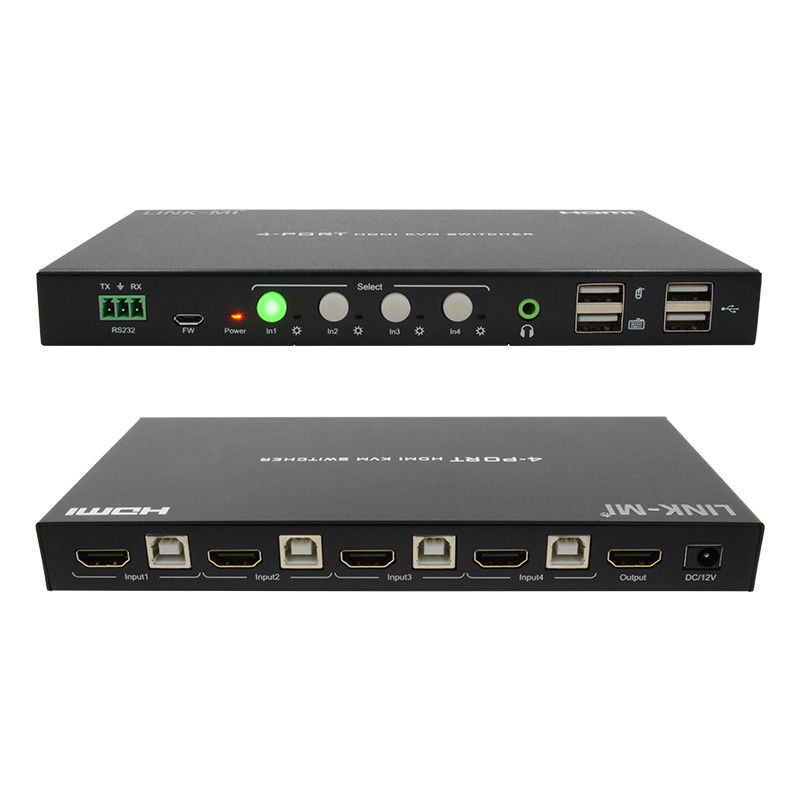 HDCP2.2 1.4 4K KVM Switch HDMI YUV4:4۴- ۸- بیت با استخراج صوتی آنالوگ