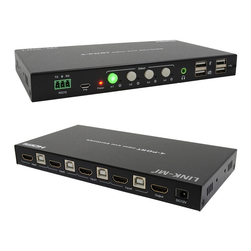 HDCP2.2 1.4 4K KVM Switch HDMI YUV4:4۴- ۸- بیت با استخراج صوتی آنالوگ