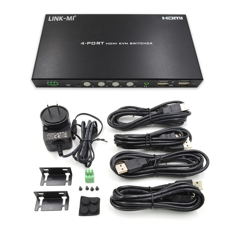 HDCP2.2 1.4 4K KVM Switch HDMI YUV4:4۴- ۸- بیت با استخراج صوتی آنالوگ