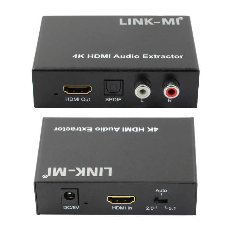 2K 4K HDMI Audio Extractor برای Apple TV Blu-Ray Player پشتیبانی از EDID سه بعدی
