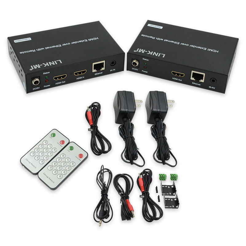 توزیع 120M HDMI Extender Over IP Extender با ریموت LED RS232 AV Over IP