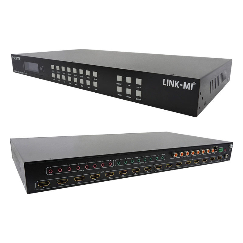 8x8 HDMI Matrix 4k Hdmi Switcher با پشتیبانی از استخراج صوتی آنالوگ 18Gbps HDR
