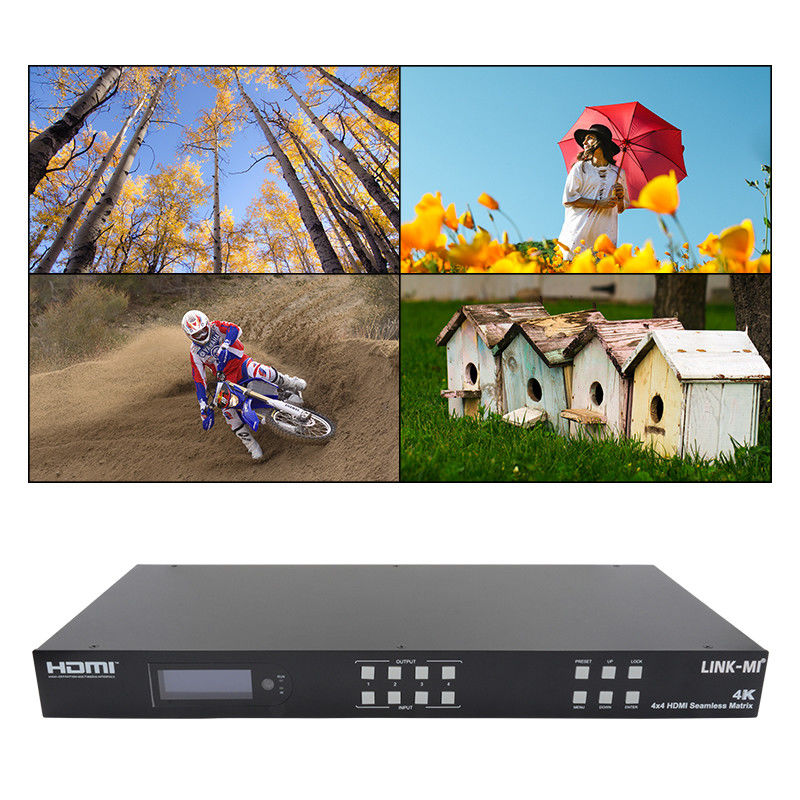 جداکننده دیواری ویدئویی 4K HDMI بدون درز HDMI Matrix Switcher 2X2 4 In 4 Out
