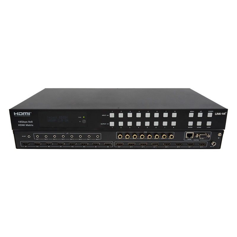 18Gbps 8x8 ماتريكس سوئيچر با ARC تابع پشتیبانی 4K2K 60Hz YUV 4:4:4