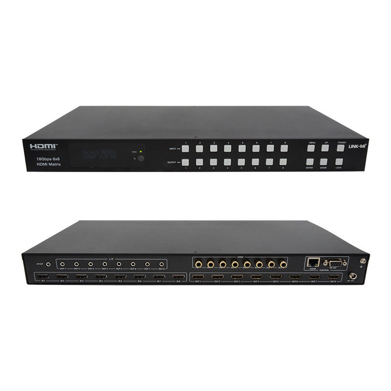 18Gbps 8x8 ماتريكس سوئيچر با ARC تابع پشتیبانی 4K2K 60Hz YUV 4:4:4