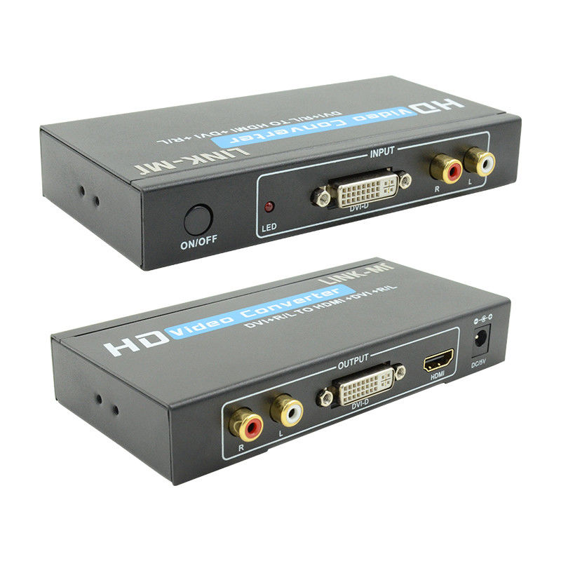 1080P DVI به تبدیل HDMI با پشتیبانی صوتی ورودی صوتی DVI آنالوگ RCA