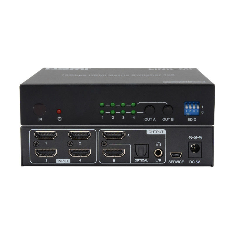 4X2 HDMI Matrix Switch Hdmi Switch Audio Extractor 4K به 1080P ویدیو سوئیچ