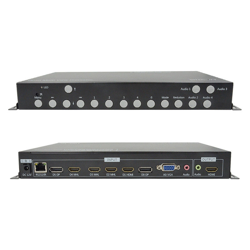 PIP POP HDMI Multi Viewer 4k 4x1 با کنترل IR از راه دور RS232 Control Center