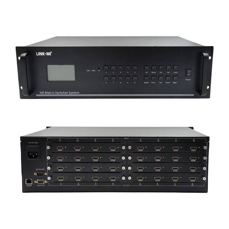 16 در 16 خروجی HDMI ماتریکس سوئیچ 4K 16X16 ماتریکس ویدئو پشتیبانی VGA DVI SDI ورودی سیگنال