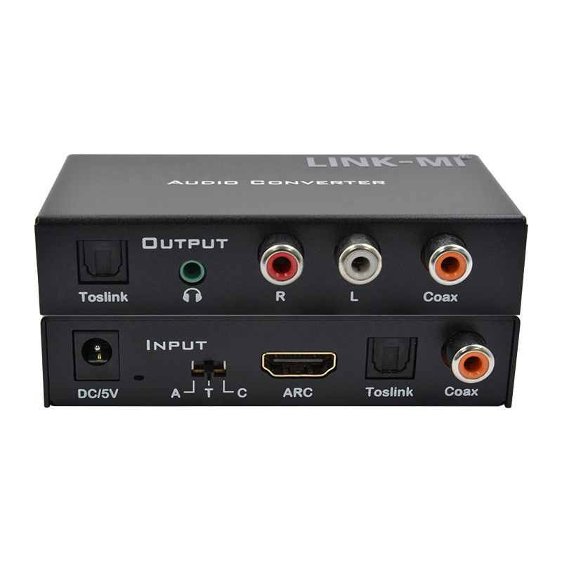 Dac Converter Digital Analog Audio Converter پشتیبانی از HDMI ARC Toslink Coax Audio دیجیتال