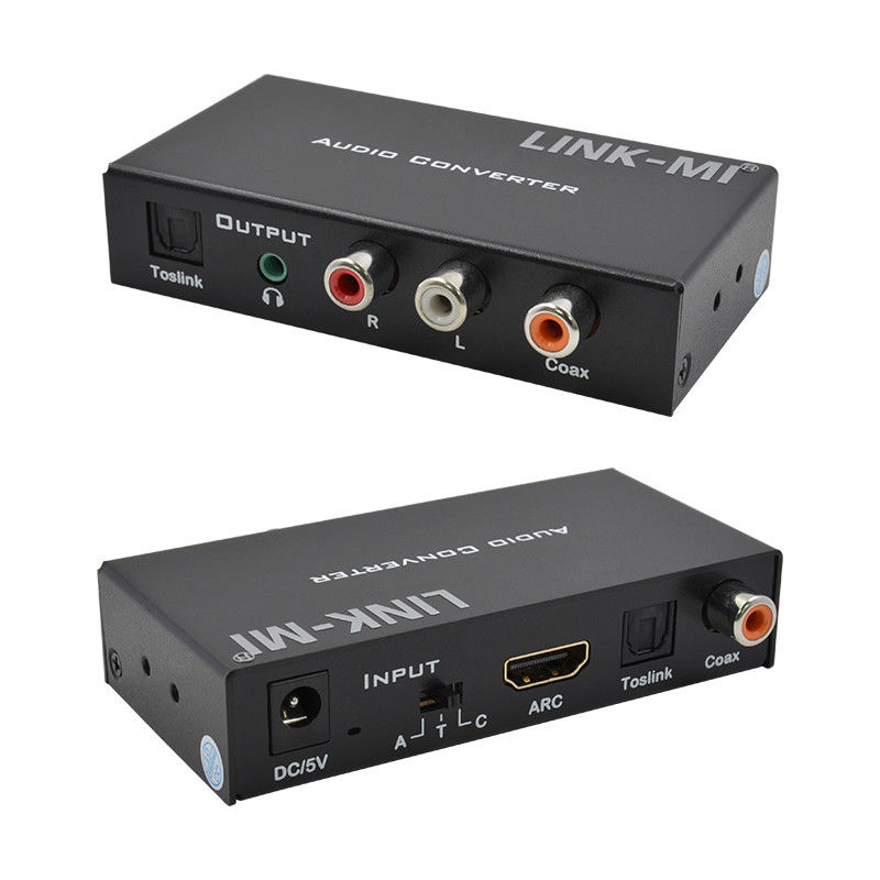 Dac Converter Digital Analog Audio Converter پشتیبانی از HDMI ARC Toslink Coax Audio دیجیتال