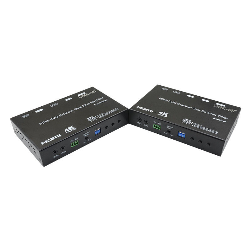 HDMI USB AV بیش از IP KVM Extender بیش از فایبر پشتیبانی POE RS232 یونیکاست چندرسانه ای