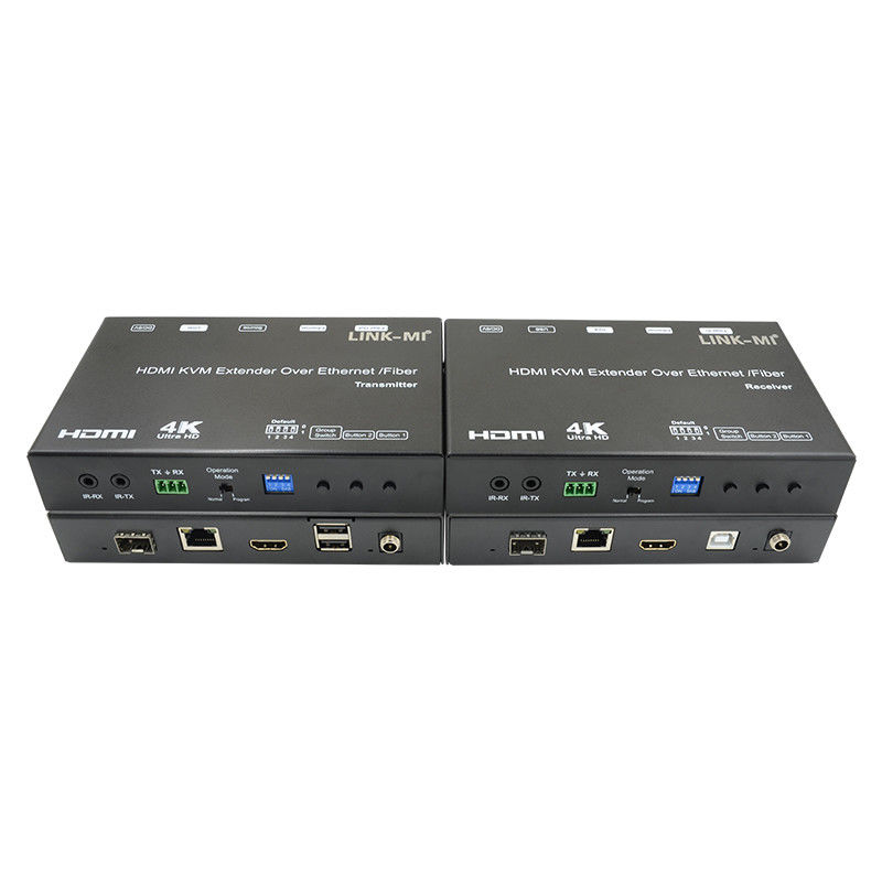 HDMI USB AV بیش از IP KVM Extender بیش از فایبر پشتیبانی POE RS232 یونیکاست چندرسانه ای