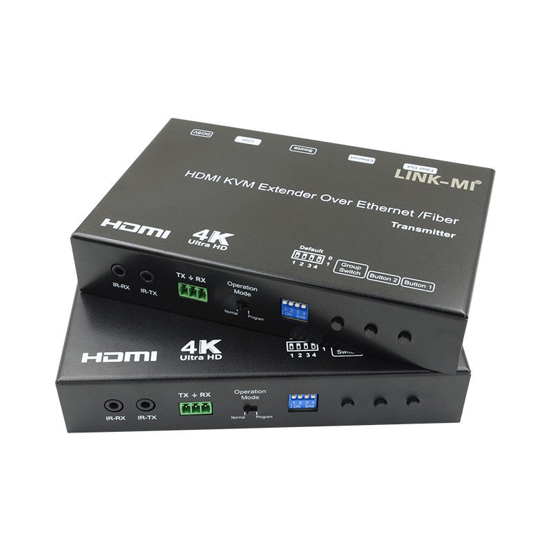 HDMI USB AV بیش از IP KVM Extender بیش از فایبر پشتیبانی POE RS232 یونیکاست چندرسانه ای