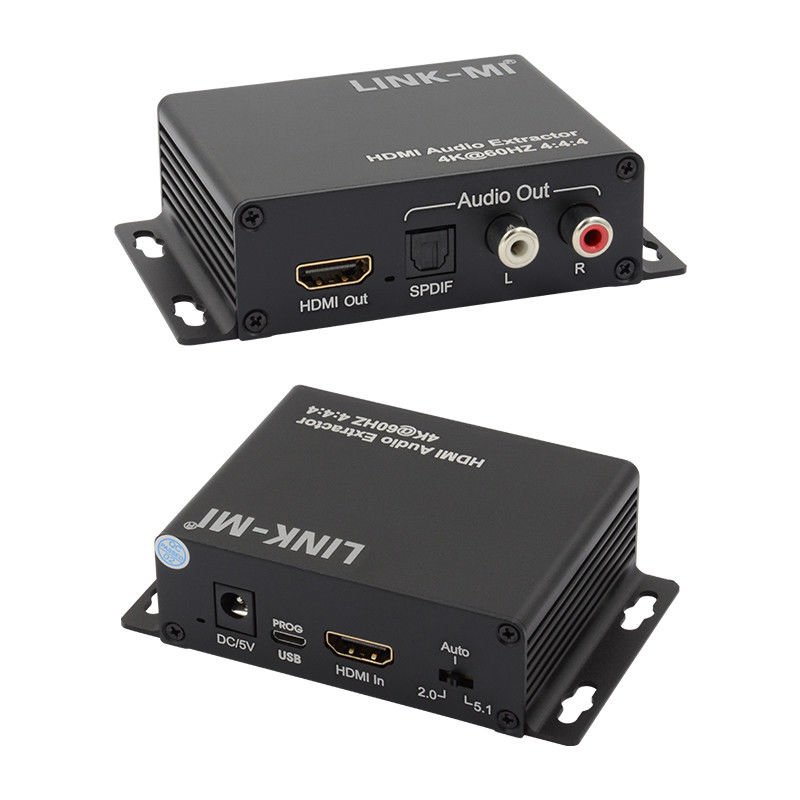 18Gbps 4K 1080P HDMI Audio Extractor پشتیبانی از EDID 3D برای گیرنده های ماهواره ای اپل تلویزیون