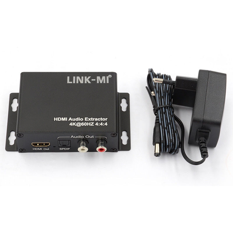 18Gbps 4K 1080P HDMI Audio Extractor پشتیبانی از EDID 3D برای گیرنده های ماهواره ای اپل تلویزیون