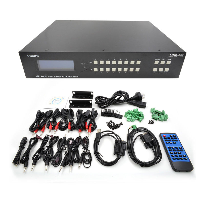 8X8 HDMI Matrix Extender تا 70m 8 HDMI Loop Out 4K60Hz HDMI سوئیچ ویدیویی
