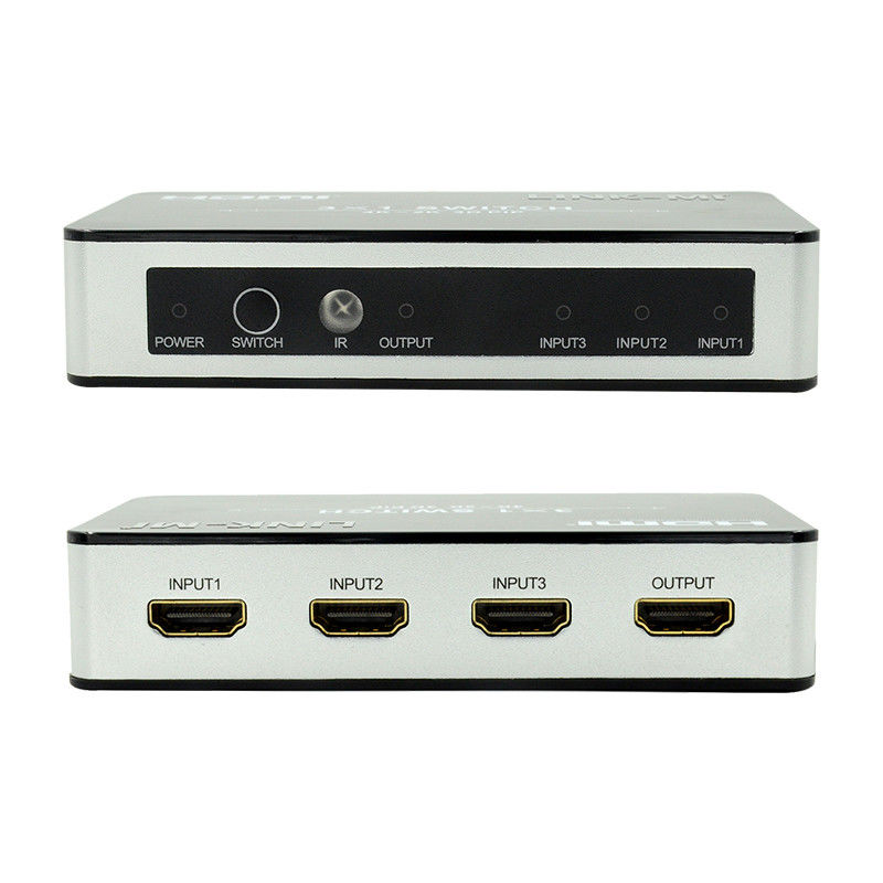 4K2K HDMI Switch 3x1 HDMI Splitter 5V 1A پشتیبانی از PIP 3D 3 به 1 سوئیچ ویدیویی