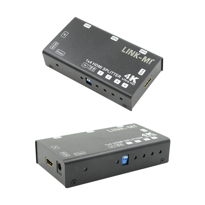 1X4 Video Splitter HDMI 4k 60Hz AV Splitter پشتیبانی از 3D EDID برای 4 تلویزیون Ultra HD