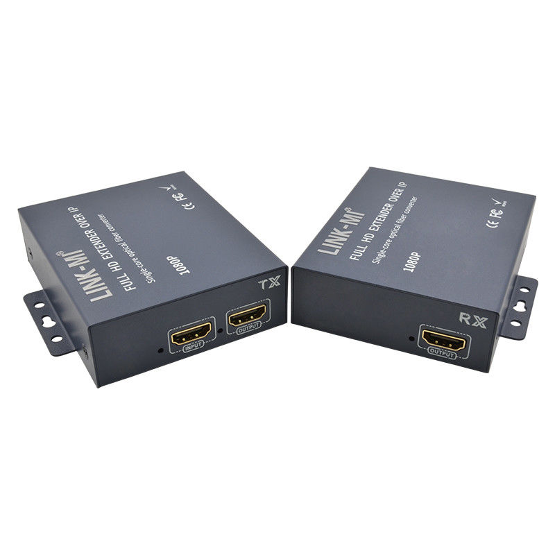 20KM HDMI Extender Over Fiber با Loop Out برای ماژول فیبر SC / FC 1080P