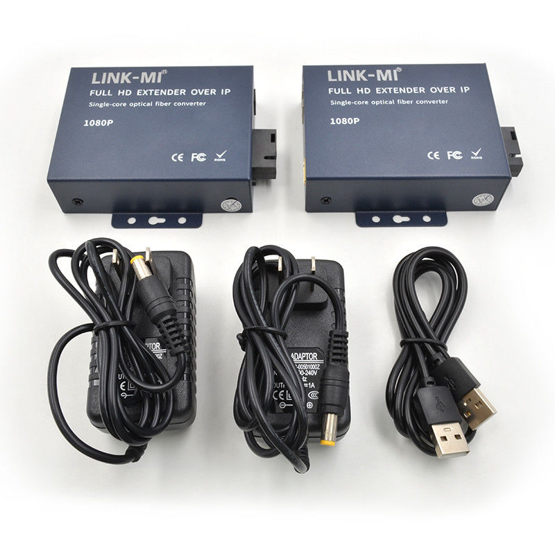 20KM HDMI Extender Over Fiber با Loop Out برای ماژول فیبر SC / FC 1080P