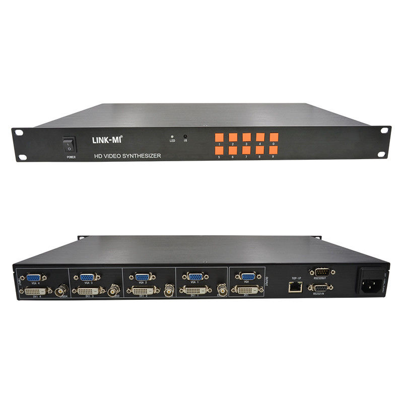 HD 4x1 HDMI Multi Viewer TCP / IP 1080P سخت افزار سینتزیاتور ویدیویی RS232