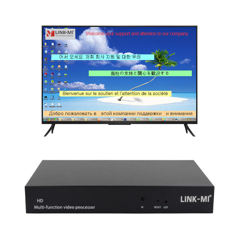چند زبان RS232 HDMI Video Wall Controller HD Caption Adder پردازنده ویدیویی HDMI