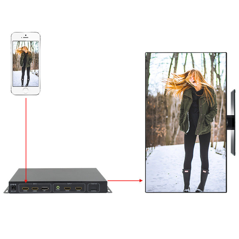 آینه تلفن کاست 4k ویدیو پردازنده دیواری ویدیو Rotator 90 180 270 درجه چرخش