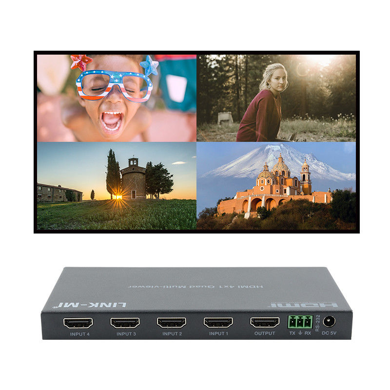 عملکرد بالا HDMI 4x1 Quad Multi Viewer HDMI 1.4b HDCP 1.4 و سازگار با DVI