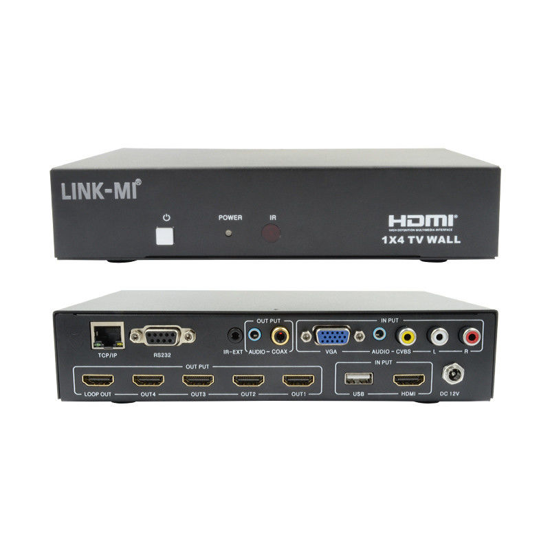 LM-TV04L HDMI 1x4 TV WALL پشتیبانی از منابع ورودی CVBS/VGA/HDMI/USB