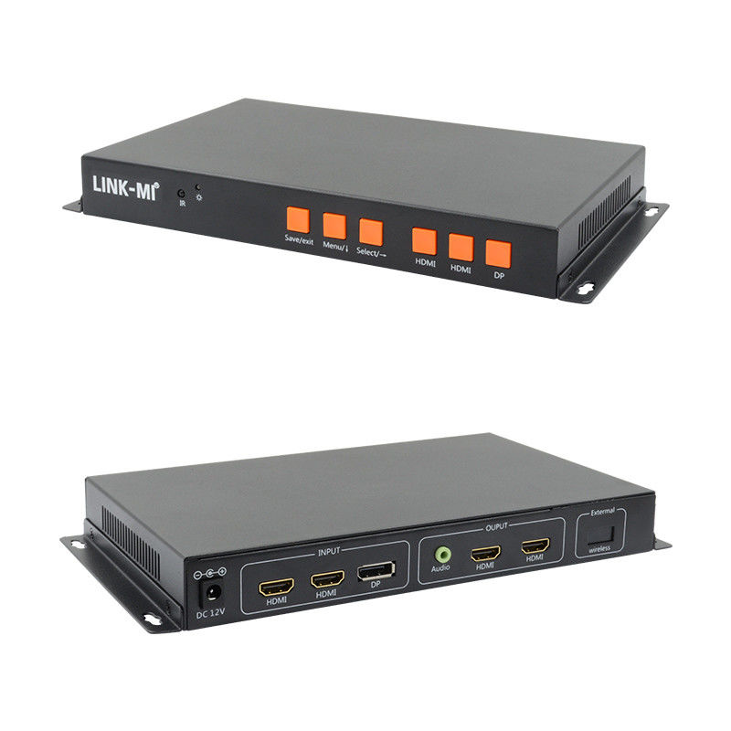 پشتیبانی از کنترل کننده دیوار ویدئویی 4K ورودی موبایل / HDMI / DP برای 2 صفحه نمایش