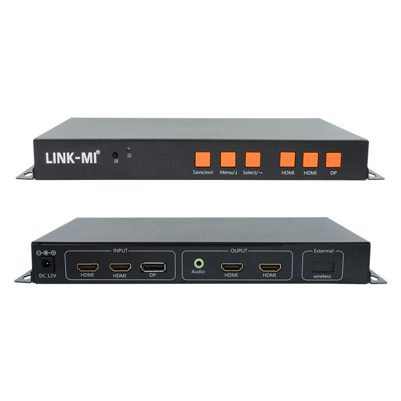 پشتیبانی از کنترل کننده دیوار ویدئویی 4K ورودی موبایل / HDMI / DP برای 2 صفحه نمایش