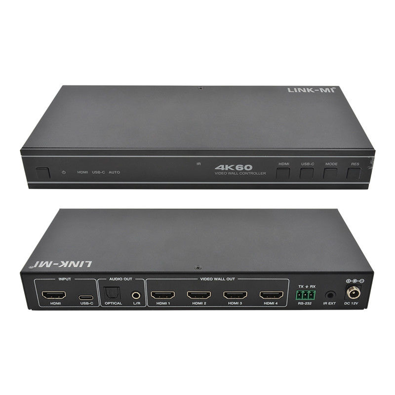 کنترل کننده دیواری ویدئویی 1X4 HDMI با USB-C Input Audio و پشتیبانی RS232