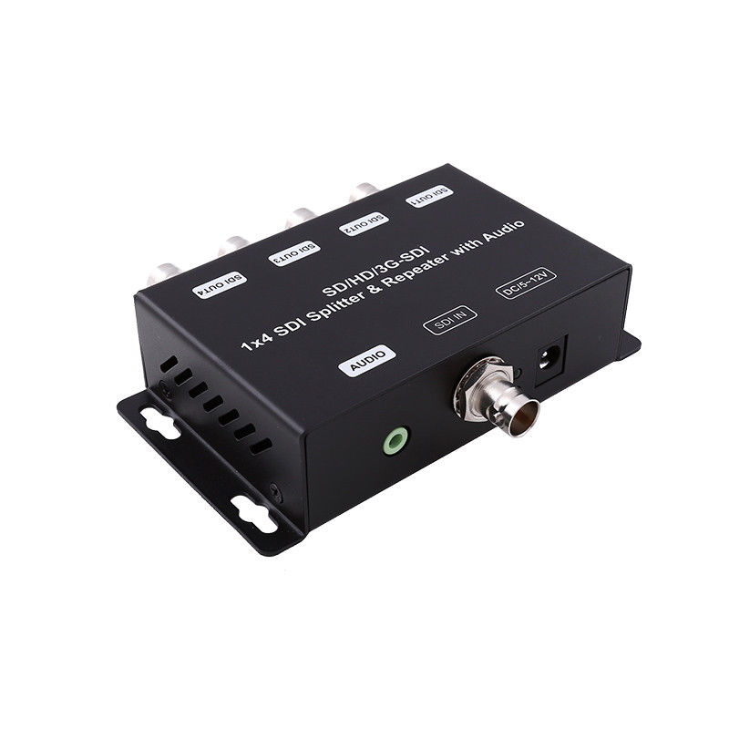 HD/SD-SDI 1 تا 4 پخش تقویت کننده تکرار کننده با صوتی 75 اوم مقاومت خروجی