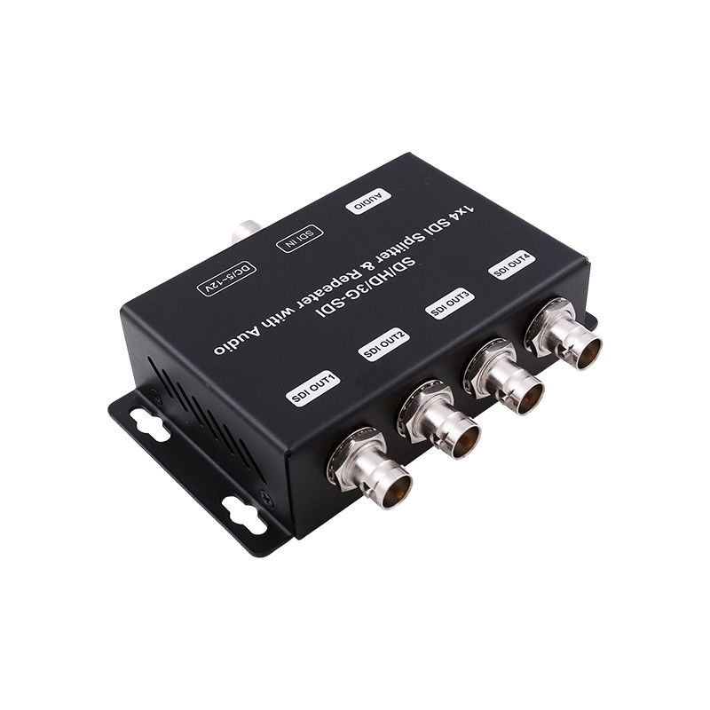 HD/SD-SDI 1 تا 4 پخش تقویت کننده تکرار کننده با صوتی 75 اوم مقاومت خروجی