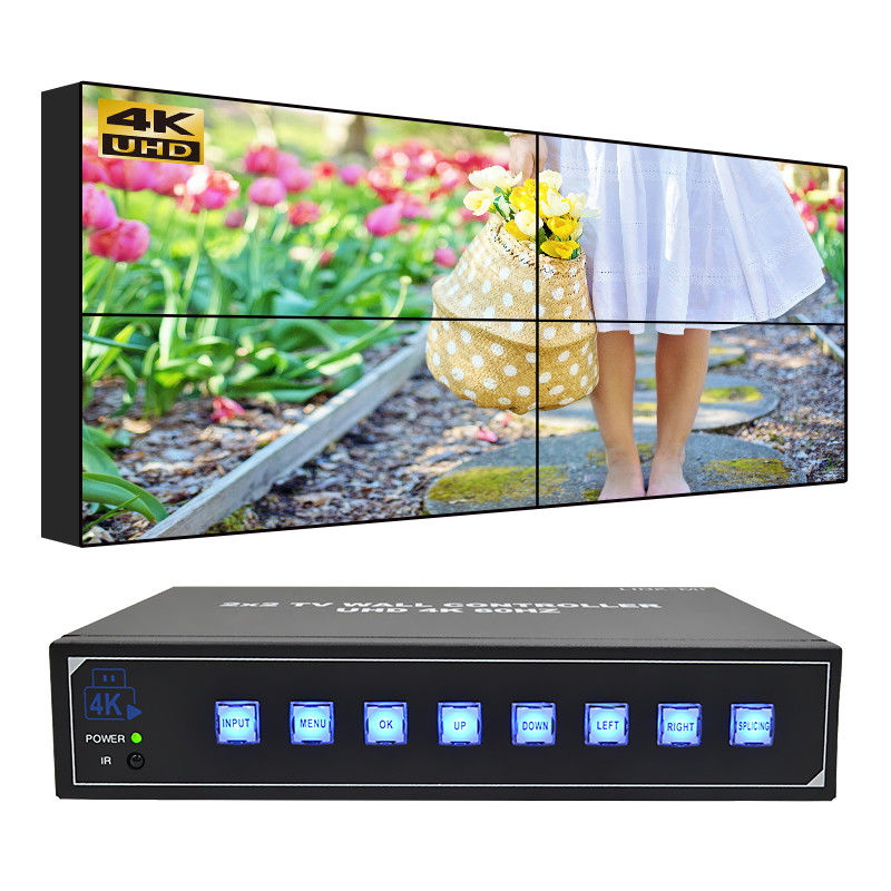 کنترل کننده دیواری ویدئویی 4K برای حداکثر 4 تلویزیون کنترل کننده دیواری ویدئویی USB HDMI 2x2