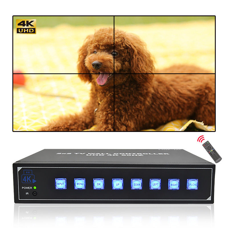 کنترل کننده دیواری ویدئویی 2x2 4K HDMI با پشتیبانی چرخش 180 ° 1x4 1x3 1x2 2x1 3x1 4x1 4K60 TV Wall Controller