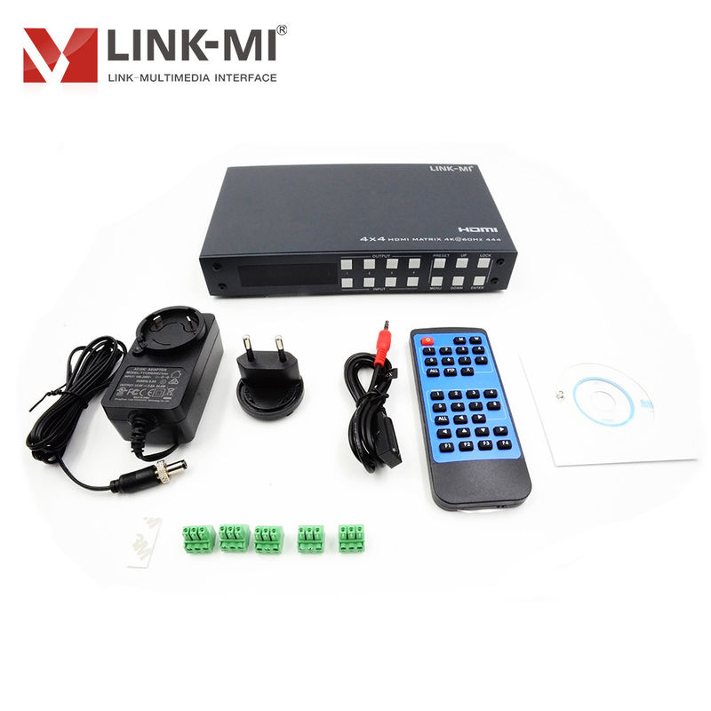 4K 4x4 HDMI ماتریس HDMI 2.0b ماتریس با HDCP 2.2 و DCI-P3/Rec.2020 پشتیبانی از فضای رنگی